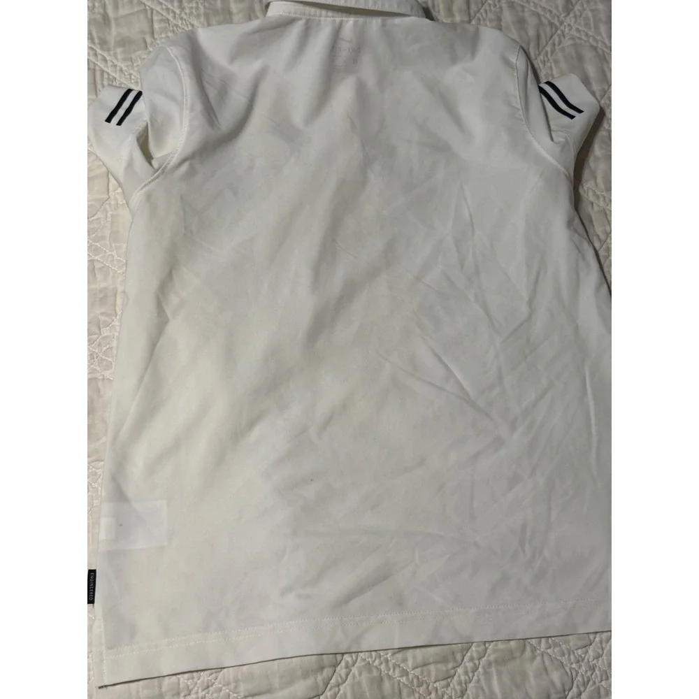 Nike Penn State Nittany Lions Dri-FIT Polo Shirt Womens Medium White Navy Blue